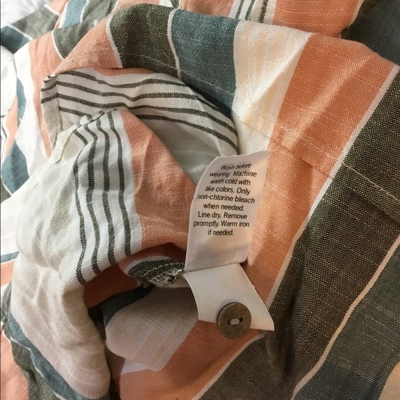 SONOMA 5X multi color stripe drop shoulder camp shirt and short set - Picture 6 of 16